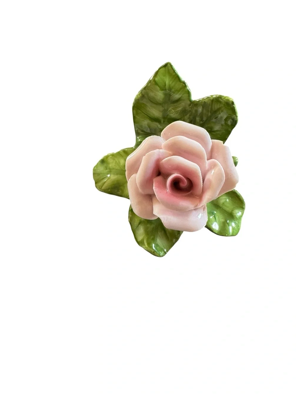 Porcelain Pink Rose Flower Ceramic Accent - Brand Kaiser misc lot